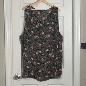 Torrid Georgette Floral Print Cross Front Tank Size 4